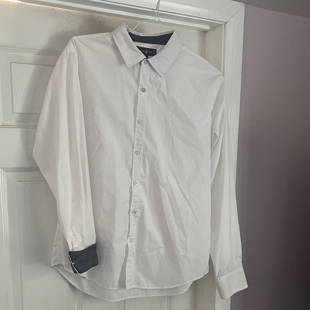 Beverly Hills Polo Club White Shirt with Black Accents